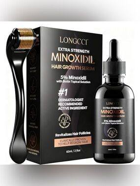 5% Minoxidil Hair Growth Serum Women Men Biotin Hair Regrowth Treatment 2oz
